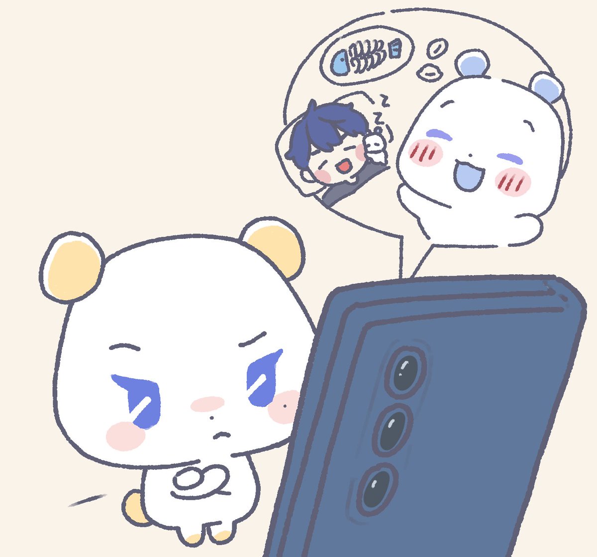 첨으로 멀리 오래 떨어져있던 날

🔹회도 먹구 아빠랑 낮잠두 자구
🔸나 없이 즐거워?

( #옞놔 ..? )