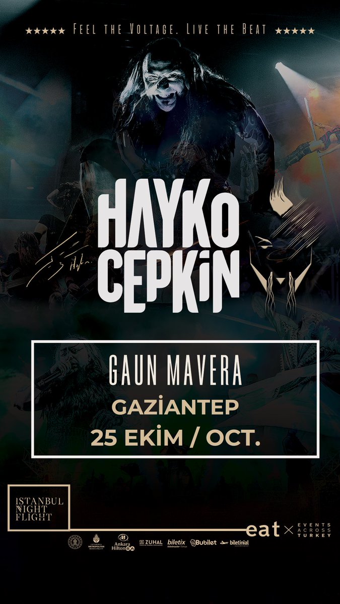 eventsacrosstr's tweet photo. GAZİANTEP | 25.10.2025

Gaziantep hazır mı? ⚡

Hayko Cepkin ELECTRIC geliyor! 🔥

🎟️ Biletini al: https://t.co/7slr9r8ouA

#HaykoCepkin #ElectricTour #EventsAcrossTurkey #IstanbulNightFlight #Gaziantep #ZuhalMüzik #Biletix #Bubilet #Biletinial https://t.co/laxZQnczaP