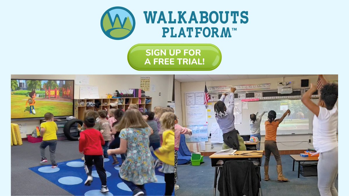 activedinc's tweet photo. The Walkabouts platform blends movement with academic fitness! 📚 🏃♀️➡️ Kids are thriving—stronger bodies, sharper minds. Sign up for a free trial today! #AcademicFitness #MoveToLearn" https://t.co/iI7YvnG5Cu