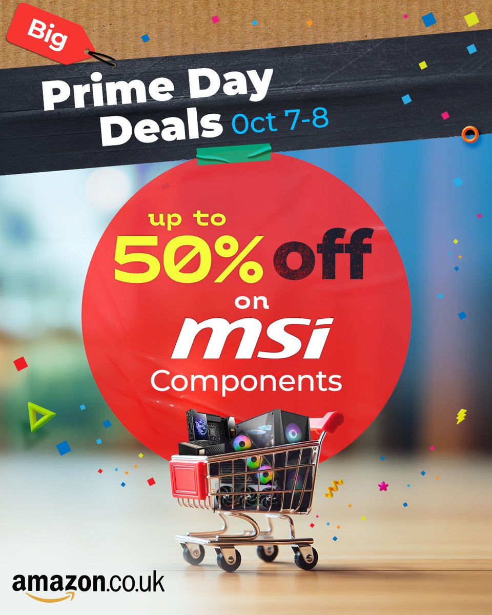 MSI__UK's tweet image. Save up to 50% on MSI Components at Amazon! 🛒🔥
Hurry — Prime Day deals won’t last long! 
→  msi.gm/PrimeDay_25Oct…

#PrimeDay #GamingMonitor #Motherboard #GraphicsCard #LiquidCooler #GamingGear #Chassis #SSD #Networking