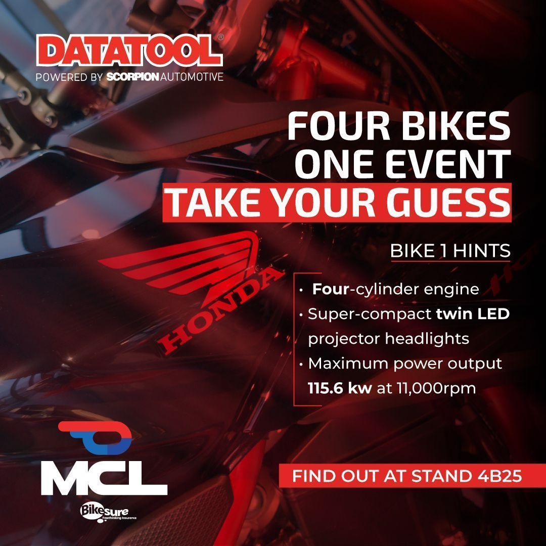 datatool's tweet image. We can't wait to be at Motorcycle Live, Come and visit our booth to get an up-close look at our products in action on bikes and see how they work. Which bikes well here's a sneak peek! Any guesses on the model?