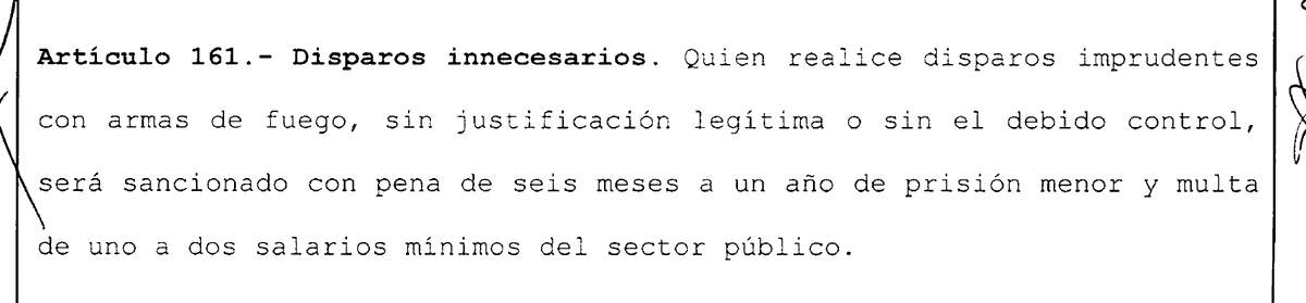 Al que le encanta andar disparando cuando se toma algunos tragos y tiene sometido as un régimen de terror a su vecindario, es bueno que vaya leyendo lo que dice el nuevo #CódigoPenalRD sobre la sanción que va a recibir 🔽🔽🔽🔽