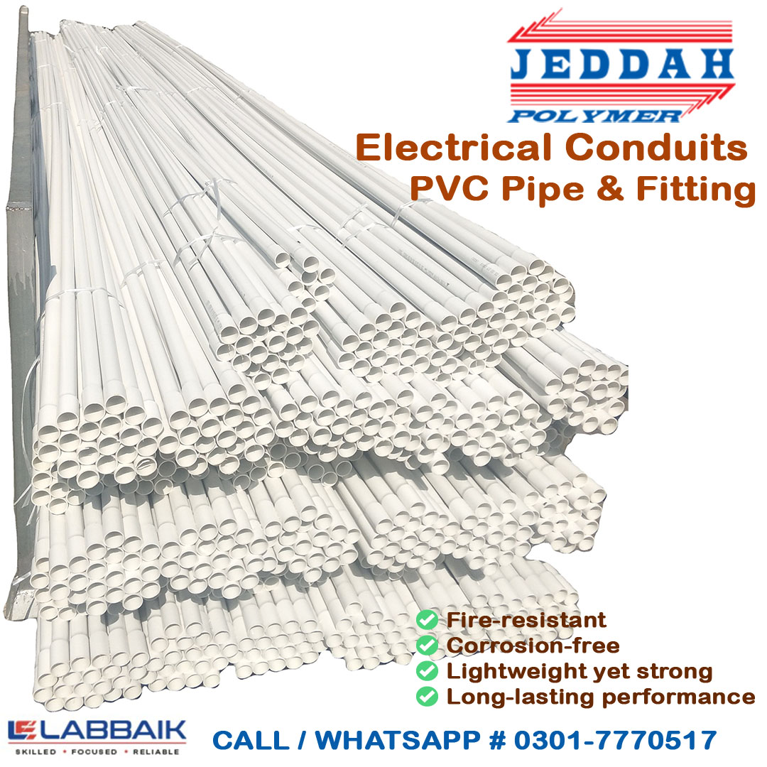 SamadKhoja's tweet image. PVC Electrical Conduit is a durable and reliable solution for protecting and routing electrical wiring in residential, commercial, and industrial projects.
#jeddahpolymer #PVCpipe #electricalconduit #upvc
