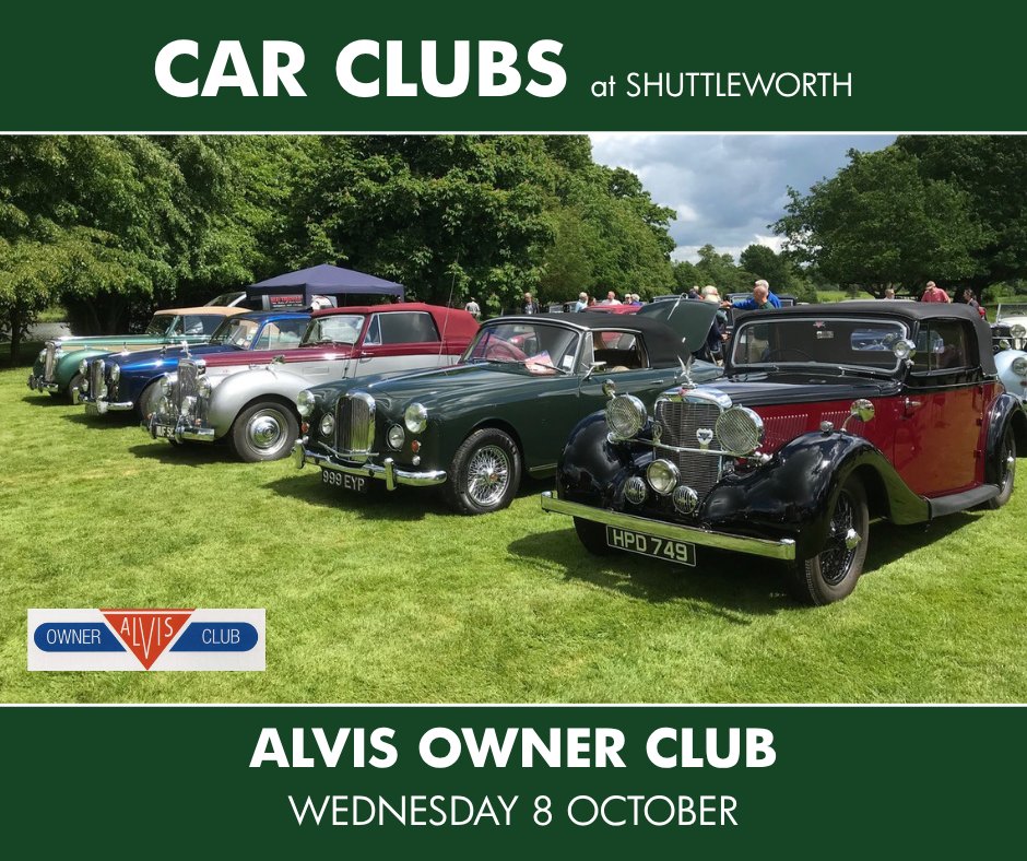 We're excited to welcome the Alvis Owner Club tomorrow (Wed 8 Oct) as they bring 25+ vehicles from 10:30.

Check out these beautiful vehicles while enjoying refreshments from the cafe - all FREE to access.

Fancy bringing your car club to Shuttleworth?
➡ Link in bio - CAR CLUBS