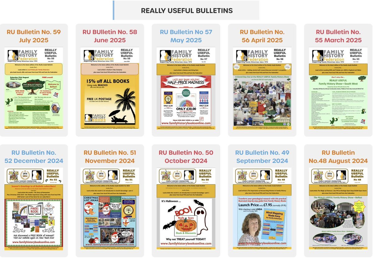 Sign up to receive our Really Useful Bulletin into your inbox every month! familyhistoryfederation.com/subscribe-to-o…