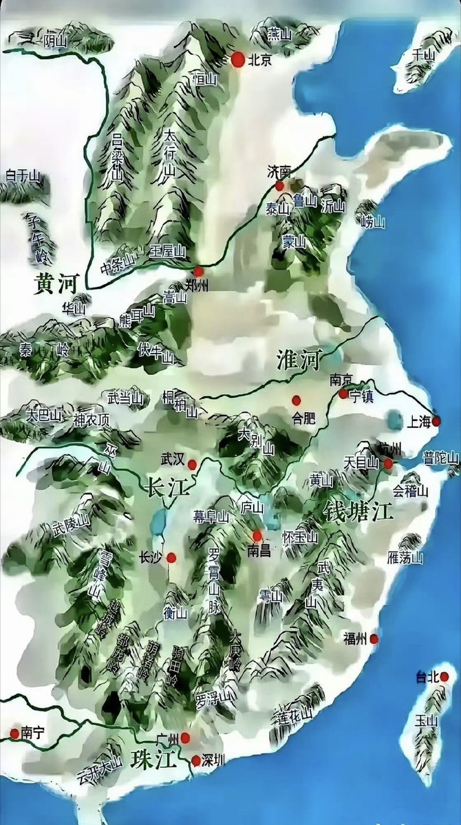看了这张图才明白古代人所说：半壁江山、打江山、守江山、爱江山是什么意思。