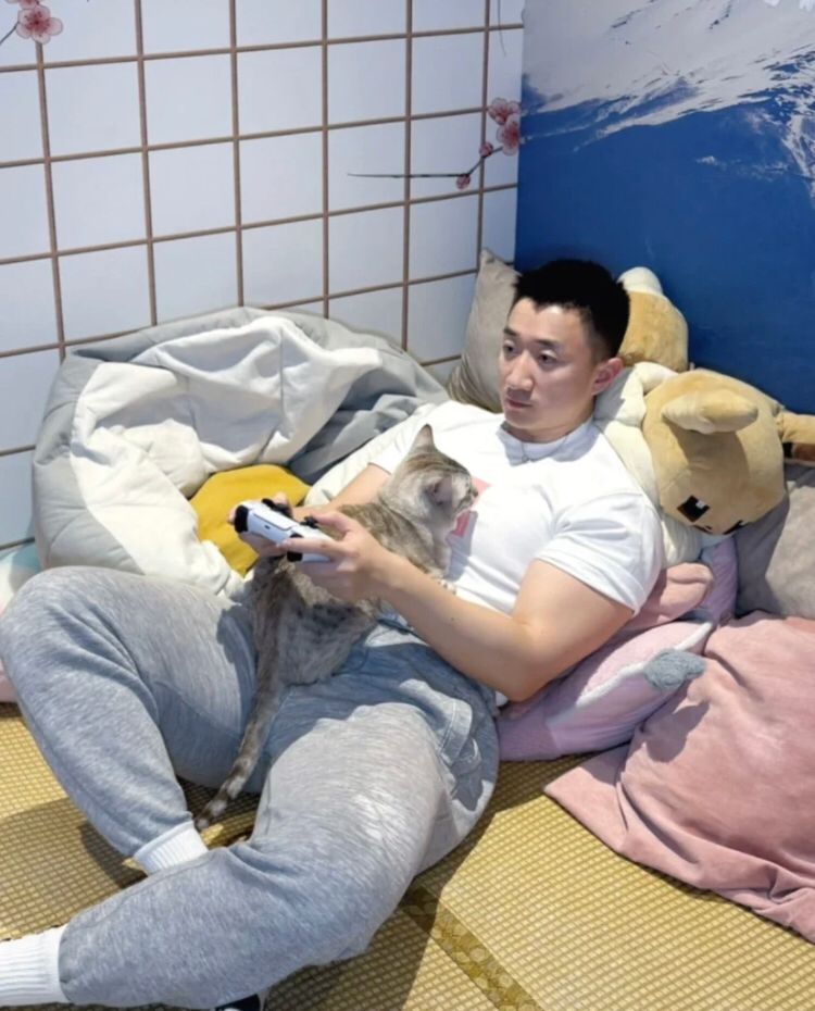 涼しくなってきましたね。家に帰ると、猫がすぐに登ってきました😊😊