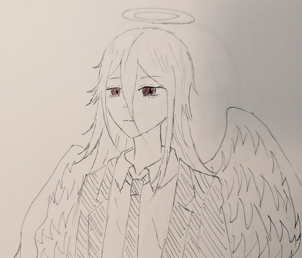 UndertaleAU14's tweet photo. 天使くん   ﾗｸｶﾞｷ
 #チェンソーマン https://t.co/We4TUbkgwS