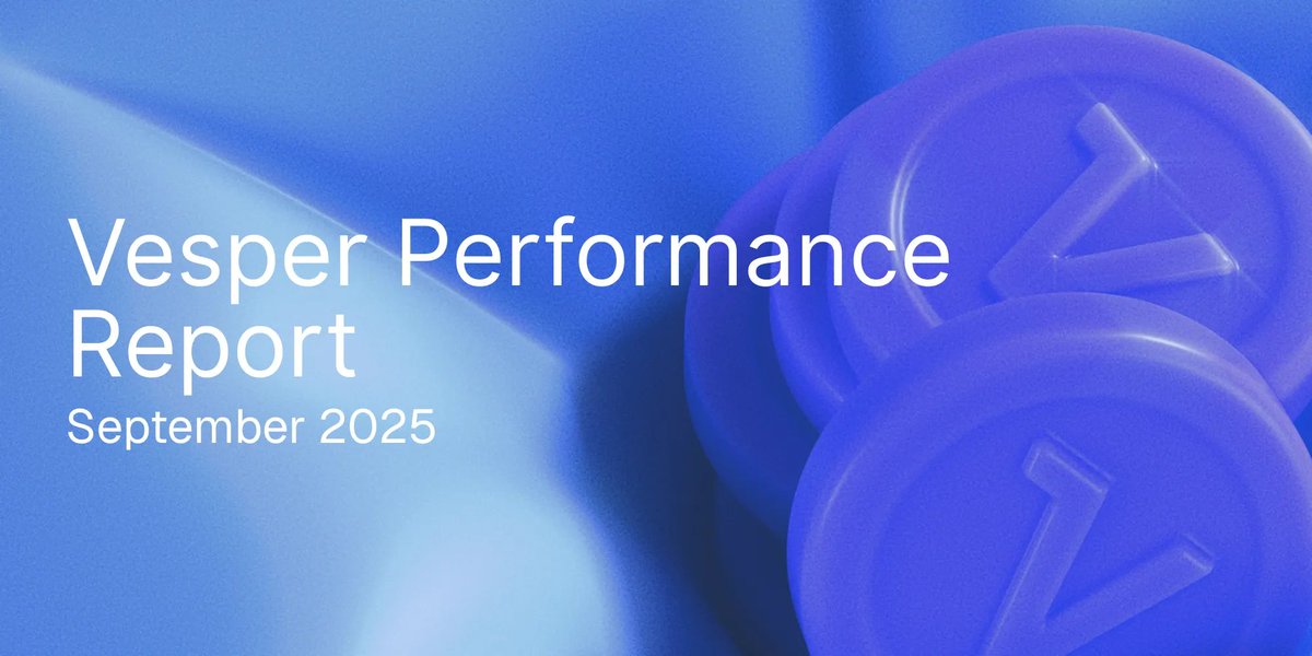We’re kicking off a new monthly series, Vesper Performance Reports.

A more transparent look at protocol activity, growth, and metrics.

Read the first edition 👇
🔗 vesperfinance.medium.com/vesper-perform…