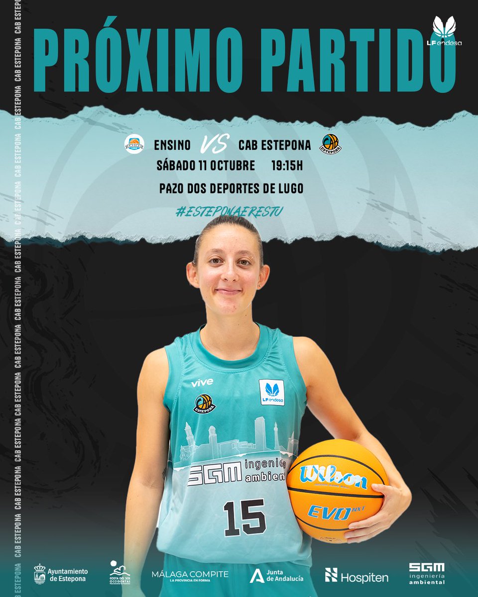 C.A.B. ESTEPONA (@cabestepona) on Twitter photo Próximo partido 🔜🏀
🆚 <a href="/EnsinoLugoCB/">Ensino Lugo</a> 
📆 11 de Octubre 
🕣 19:15h 
📍Pazo dos deportes (Lugo).
#Esteponaerestu #LFEndesa #baloncesto #CABEstepona #basketfem Próximo partido 🔜🏀
🆚 <a href="/EnsinoLugoCB/">Ensino Lugo</a> 
📆 11 de Octubre 
🕣 19:15h 
📍Pazo dos deportes (Lugo).
#Esteponaerestu #LFEndesa #baloncesto #CABEstepona #basketfem
