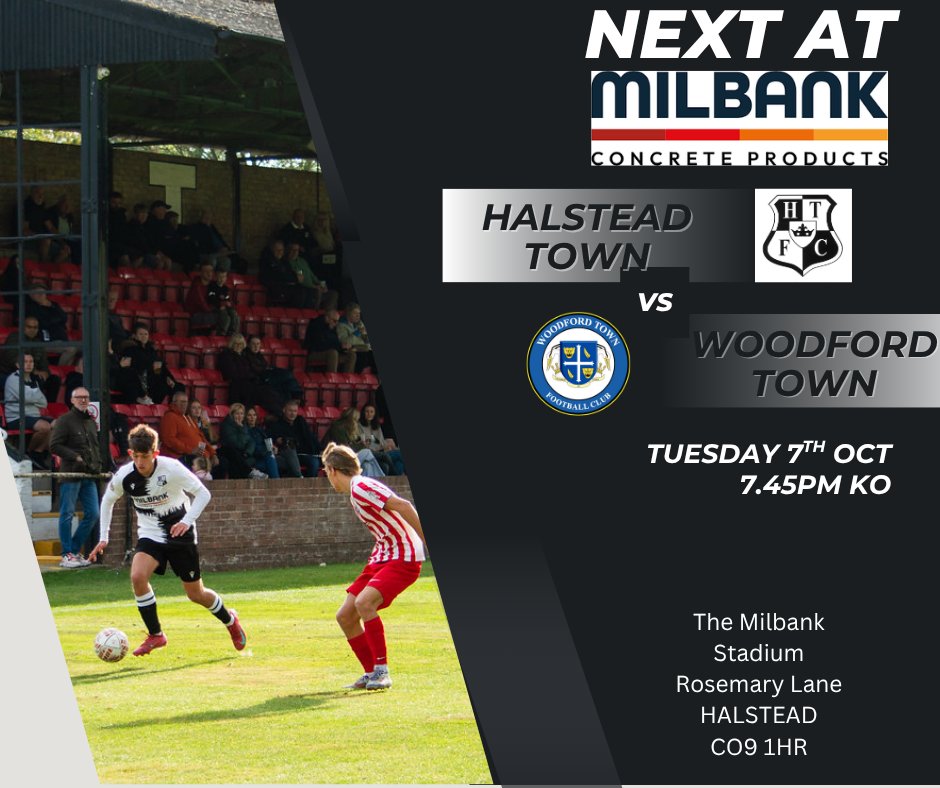 Matchday: tonight we welcome <a href="/WoodfordTownFC/">Woodford Town FC</a> to the <a href="/MilbankConcrete/">Milbank Concrete Products</a> stadium for what is going to be a great game of football, with both sides at the top end of the league.
come and give the boys a cheer