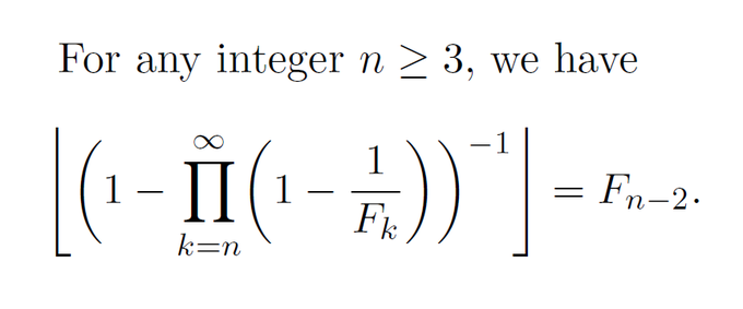 Fibonacci_fun's tweet image. Fibonacci Quart. Problem H-734(i).