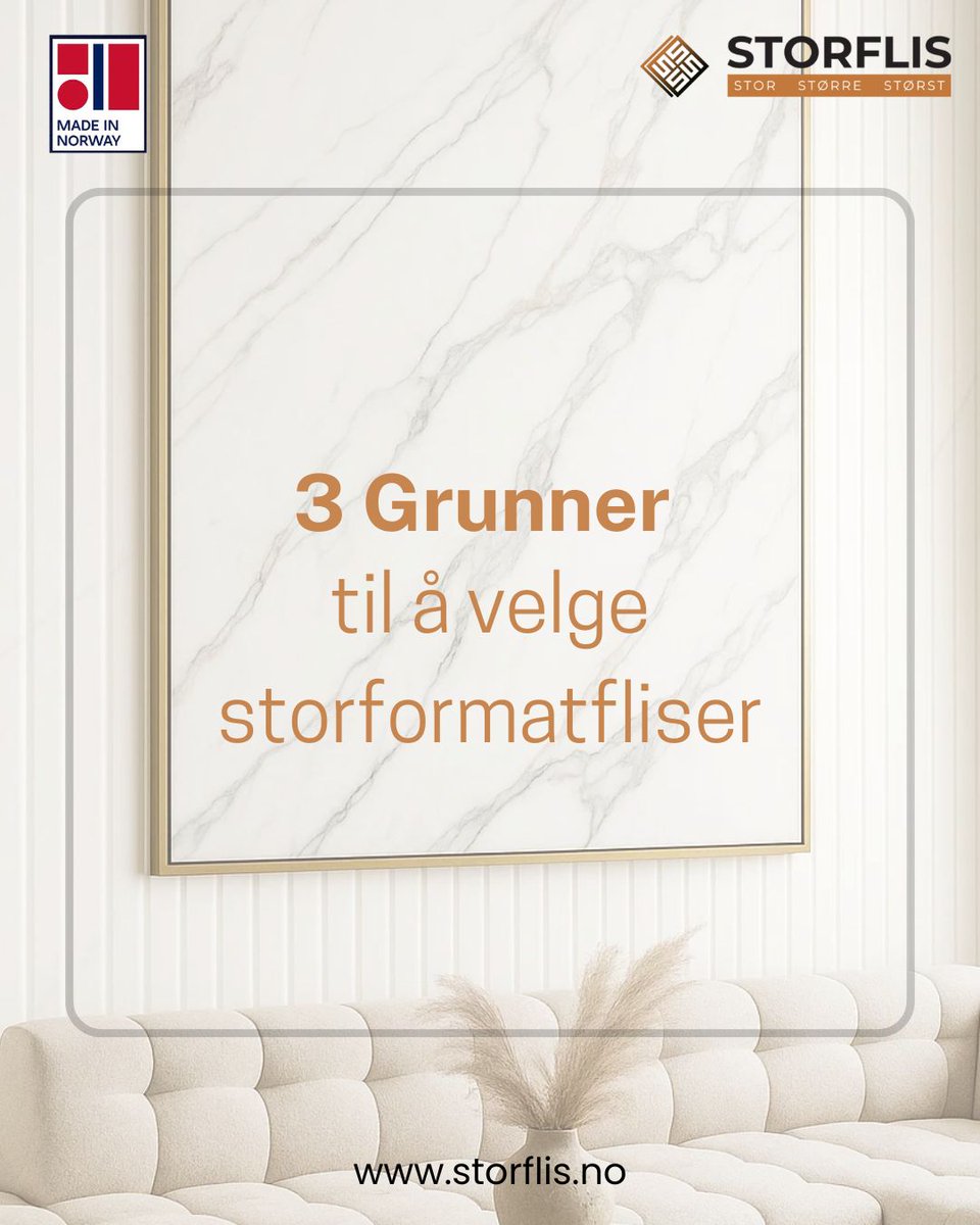 Storflisnorway's tweet image. Storformatfliser er tidløst, vedlikeholdsfri, og gir uendelige muligheter. Flisene er produsert  med norsk kvalitet og med bærekraft i satt senter.

besøk: storflis.no

#Storflis #Fliser #Tiles #FlisDesign #ModerneFliser #Bærekraft #TidløsDesign