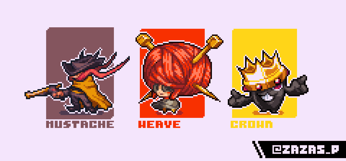 ZaZas_P's tweet image. #Inktober2025  — days 1, 2 and 3!
A small recap of the first few days of the challenge 
#pixelart #ドット絵