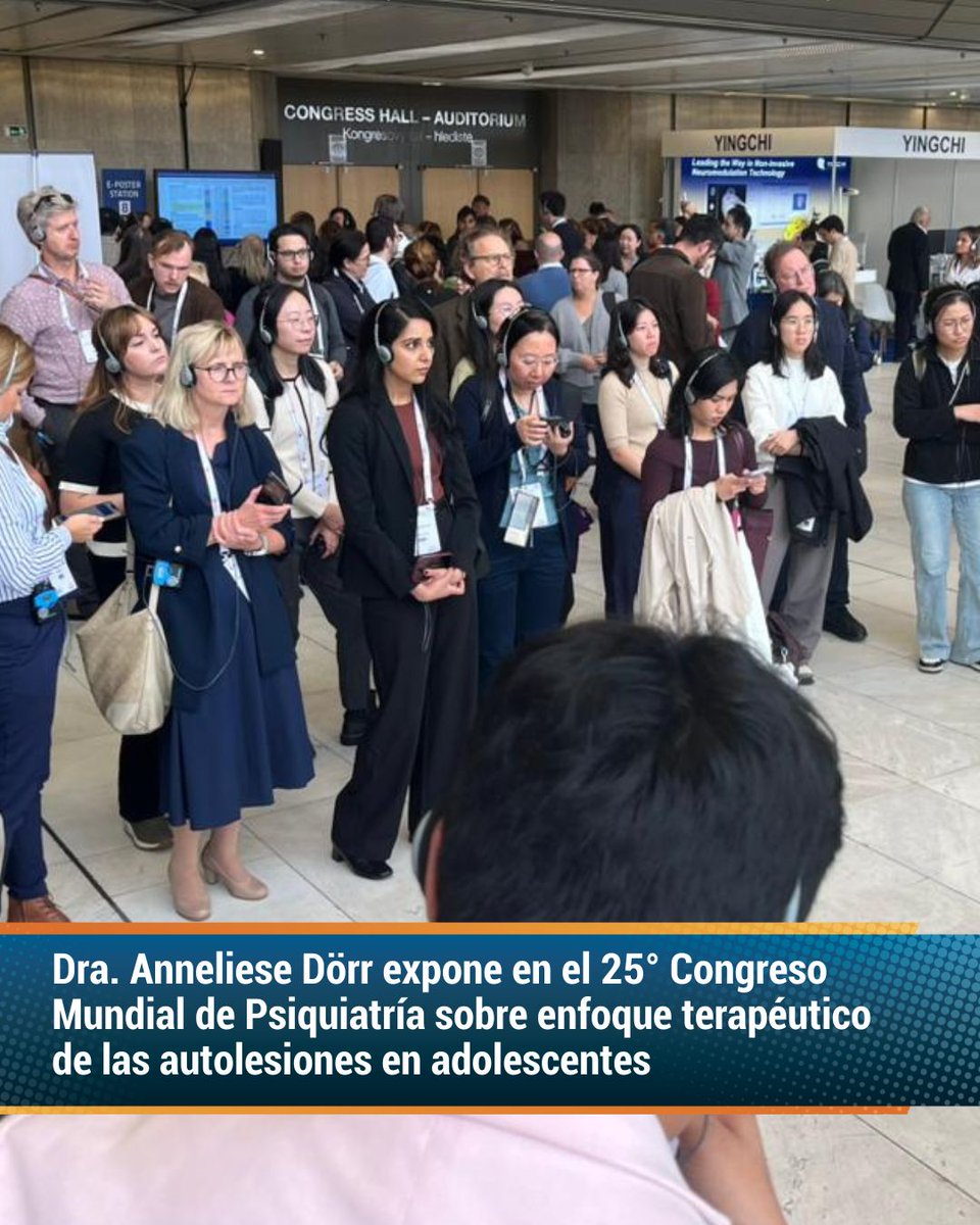 Nuestra directora presentó en el 25° Congreso Mundial de <a href="/WPA_Psychiatry/">World Psychiatric Association (WPA) wpanet.org</a> una investigación sobre los tratamientos más efectivos para las autolesiones no suicidas en jóvenes, junto al Dr. Rainer Holm-Hadulla  de U. de Heidelberg. #WCP25 #WCP2025 

🔗 psiquiatriaorienteuchile.cl