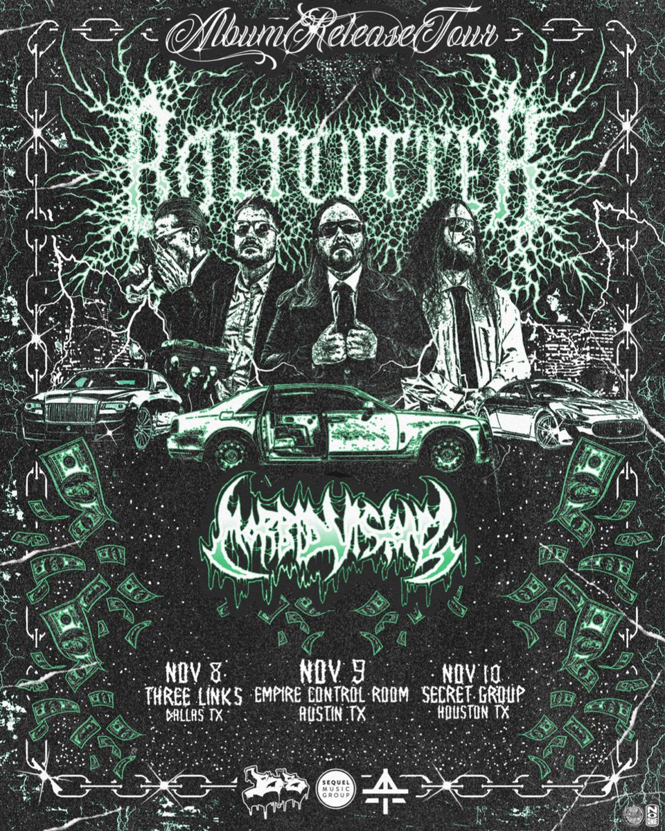 JUST ANNOUNCED BOLTCUTTER! With Morbid Visionz! @bolcutter.slam <a href="/morbidvisionzdm/">Morbid Visionz</a>

DATES:
11/8/2025
Dallas, TX
Three Links
@threelinksdeepellum

11/9/2025
Austin, TX
Empire Control Room
<a href="/empireatx/">Empire Control Room</a> 

11/10/2025
Houston, TX
Secret Group
<a href="/secretgrouphtx/">The Secret Group</a>