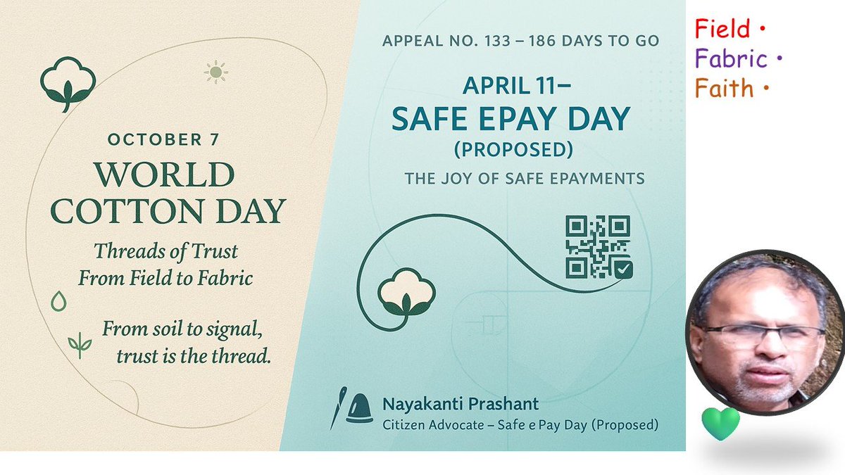 nshantin's tweet image. April11 #Cotton #WorldCottonDay #CottanDay @CottonBowlGame #SafeePayDay #UPI10thBirthday
movethebarrier.blogspot.com/2025/10/octobe…