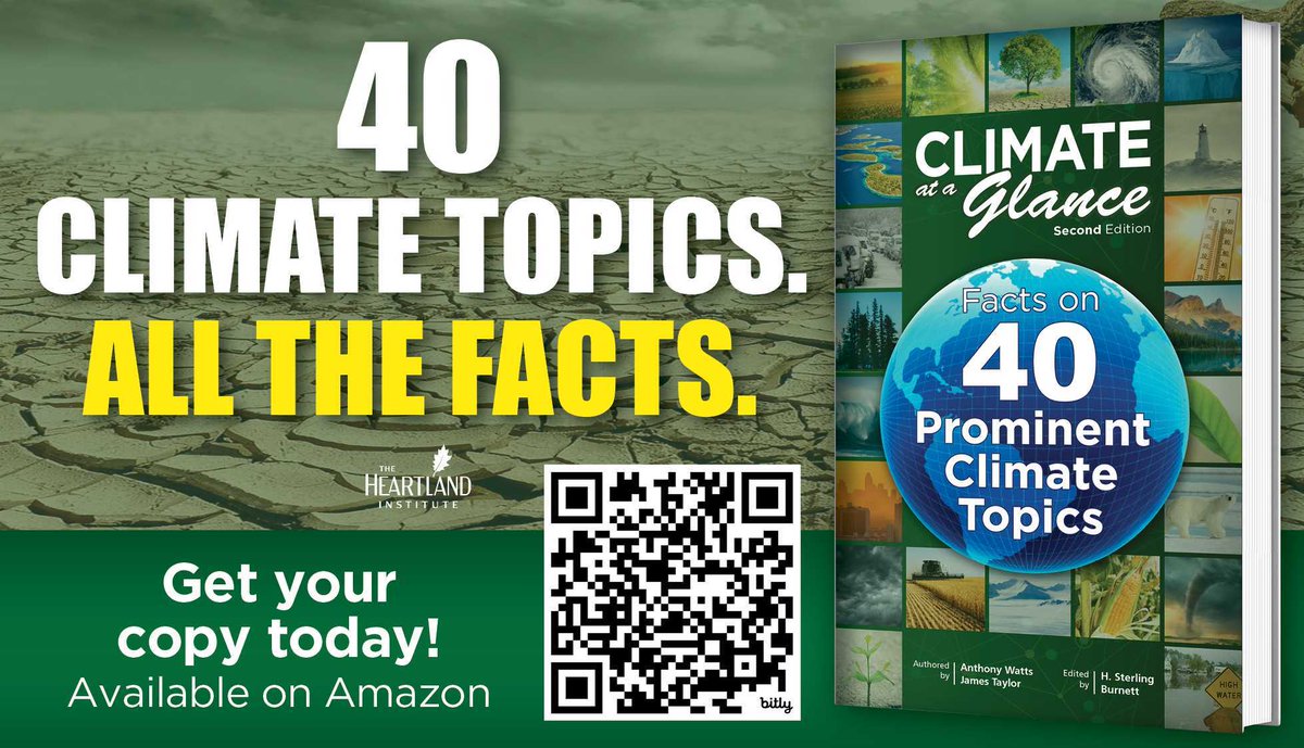 HeartlandInst's tweet image. New ‘Climate at a Glance’ Book Challenges ‘Climate Crisis’ Narrative with Hard Data

Second edition of Climate at a Glance, published by The Heartland Institute, provides public with Facts on 40 Climate Topics amazon.com/Climate-Glance…