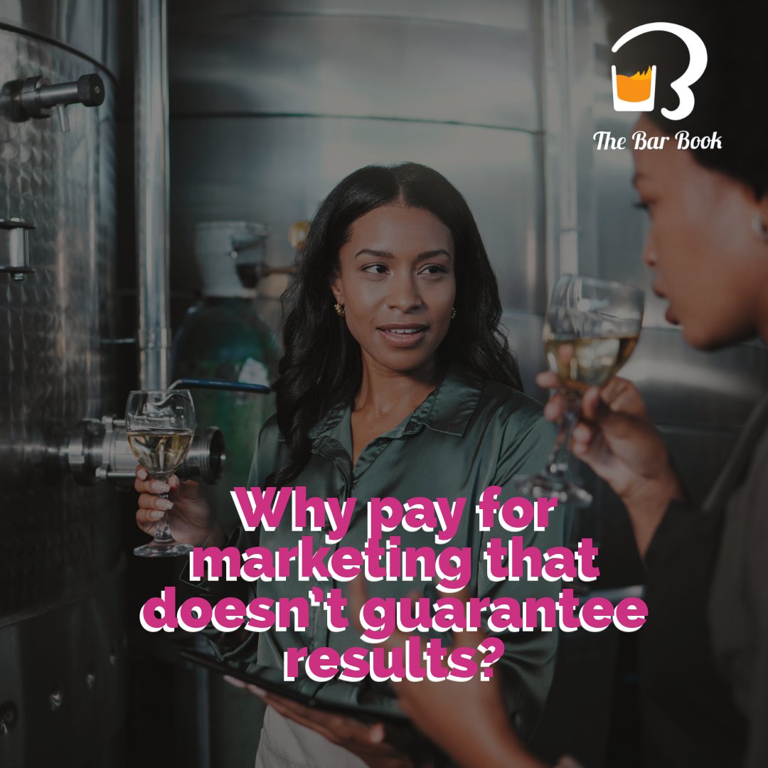 RealBarBook's tweet image. Why pay for marketing that can’t promise a single sale? 🤔
The Bar Book is different.
We help drinkers find brands through taste — not ads.
Free for makers. Fun for drinkers.
🍸 The guarantee? You only grow.
thebarbook.app

#TheBarBook #FlavorBasedMarketing