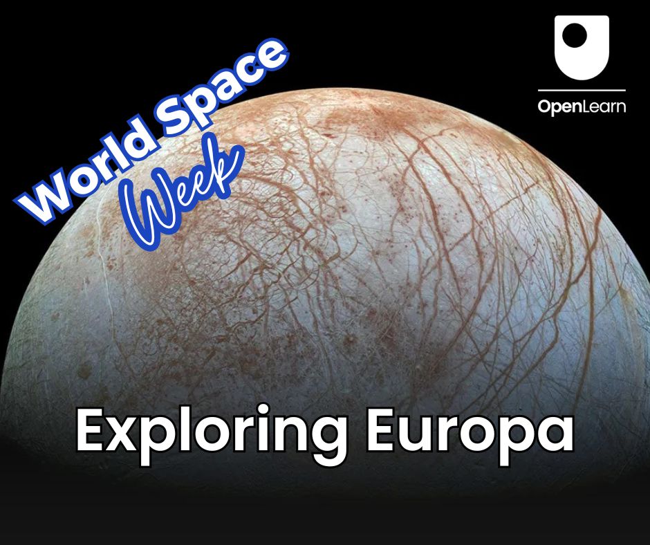 OUFreeLearning's tweet image. Is there another form of life &apos;out there&apos;?

How about on #Europa, one of #Jupiter&apos;s moons, which &apos;could&apos; be home to an ocean, and therefore life?

This article explains more about the possibilities of life on Europa...

ow.ly/Fbp950X7FCB

#WorldSpaceWeek