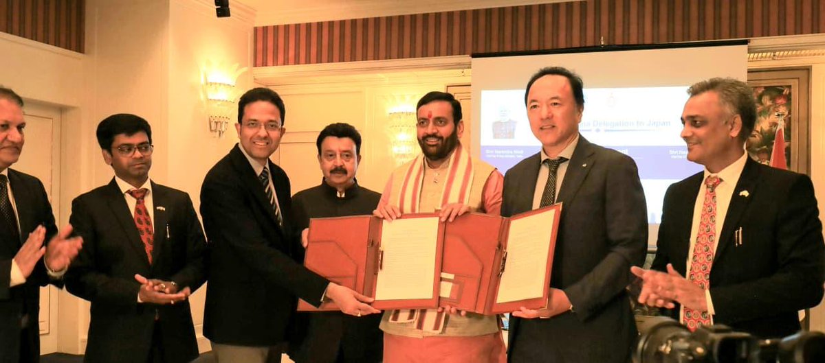 cmohry's tweet image. The Haryana delegation, led by Chief Minister Shri @NayabSainiBJP, held a series of productive meetings with leading Japanese investors, including Minebea Mitsumi, Mitsui Kinzoku Components India Pvt. Ltd. and Nitto Seiko.

The discussions centered on promoting new investment…