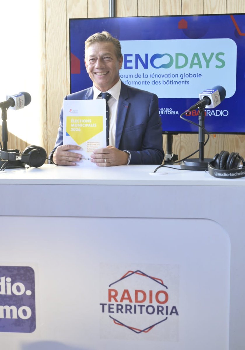 Sur le plateau Bati Immo des #Renodays, <a href="/reponcapeb/">Jean-Christophe Repon</a> président de la CAPEB, a rappelé le rôle essentiel des artisans du bâtiment dans la vie économique et sociale de nos territoires. Il a appelé les élus locaux à mieux s’appuyer sur ce tissu d’entreprises de proximité, qui font