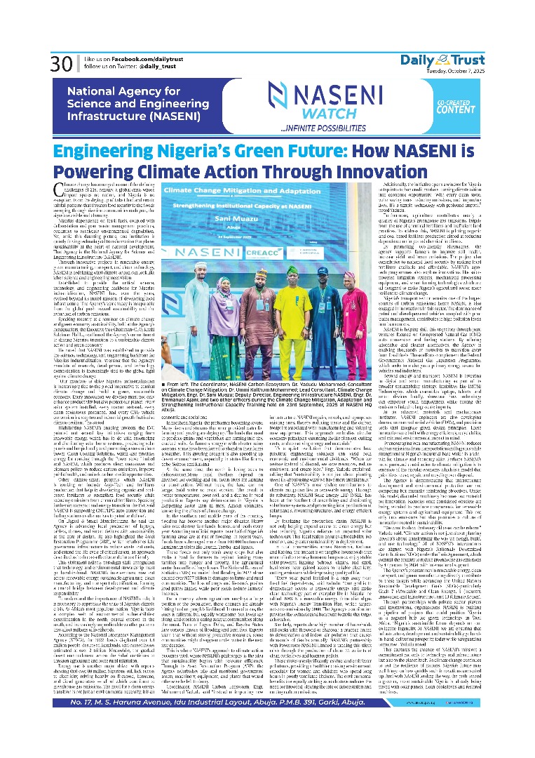NASENIHQ's tweet photo. Engineering Nigeria's Green Future How NASENI is Powering Climate Action Through Innovation

please Read The Full Article Here: 

https://t.co/QiQerqLWnp https://t.co/IHAcJvdWTW