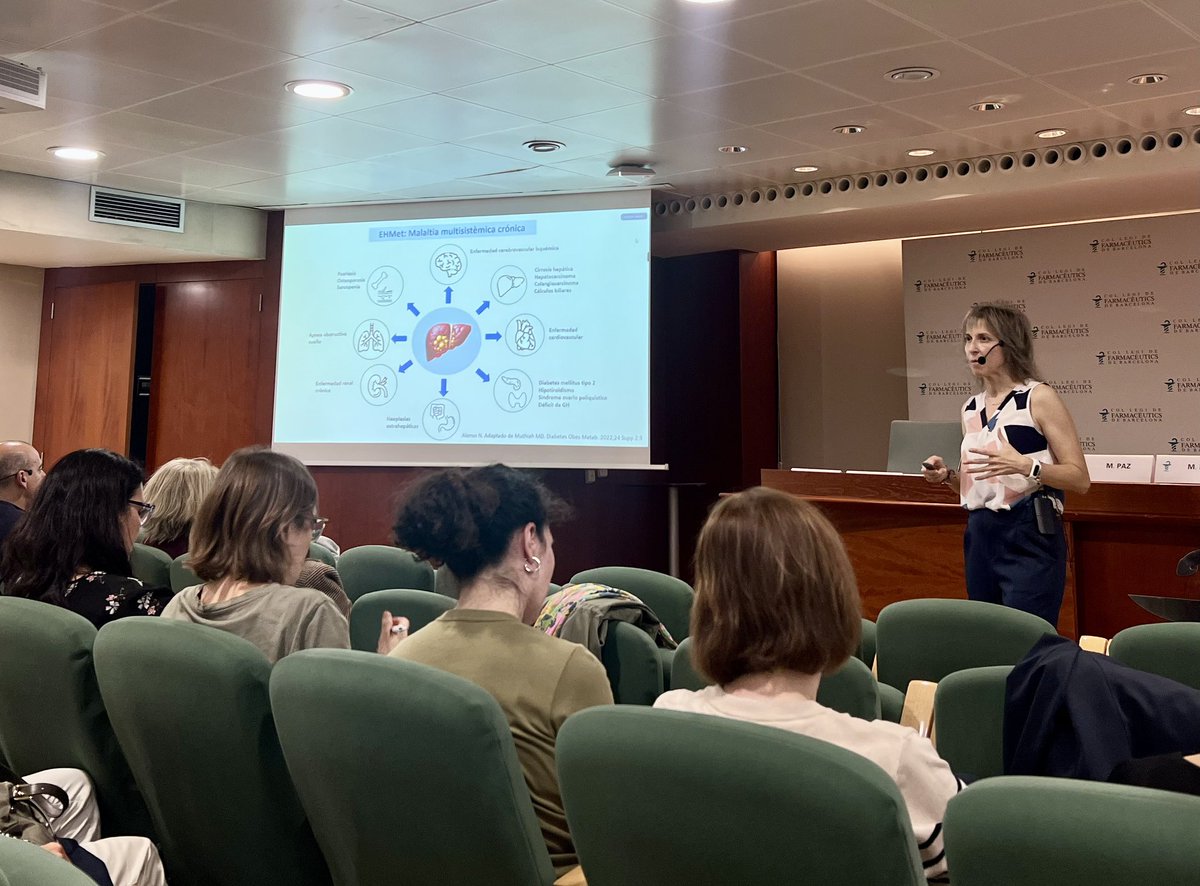 La Dra <a href="/Teresa_Julian_A/">Teresa Julián</a>  habla sobre la importancia de la enfermedad hepática metablólica en el riesgo cardiovascular, en la IX Jornada de Actualizacion Clínica Cardiovascular de la Soc. Catalana de HTA y RV.