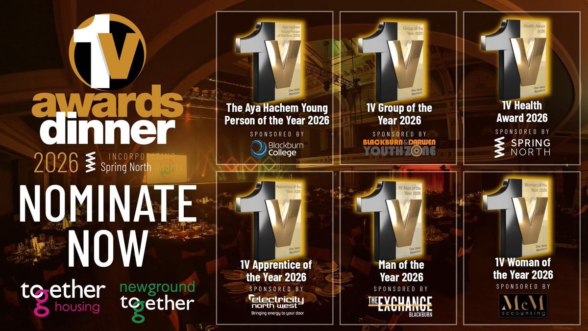 Nominations for the 1V Awards Dinner 2026 are open!

Nominate a person or an organisation who deserves an award in the following categories:
Aya Hachem Young Person of the Year, Group of the Year, Health Award, Apprentice of the Year, Man of the Year and Woman of the Year.

Click