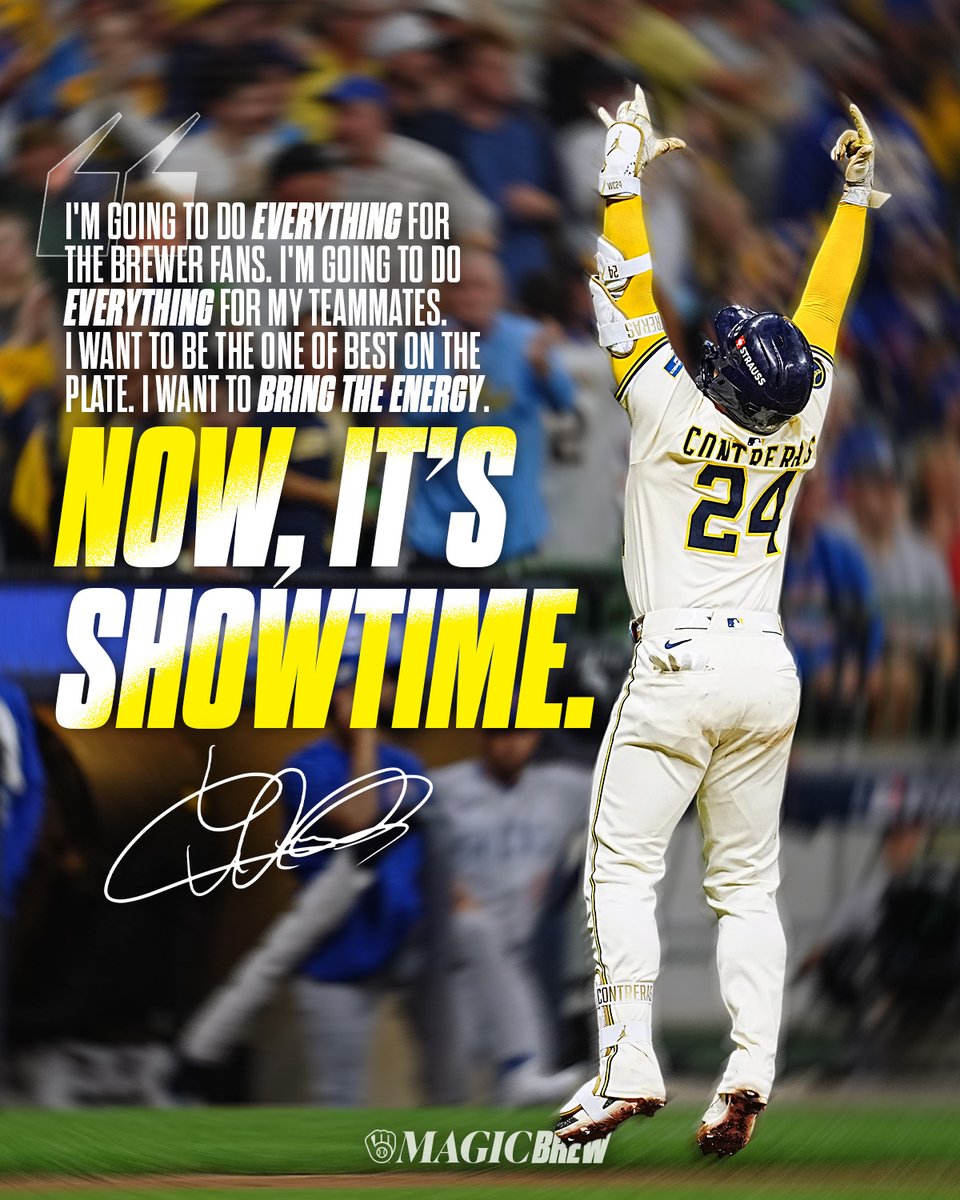 Brewers's tweet photo. A true leader. A true dawg. 

@Wcontreras42 https://t.co/1yfTjjMYc9