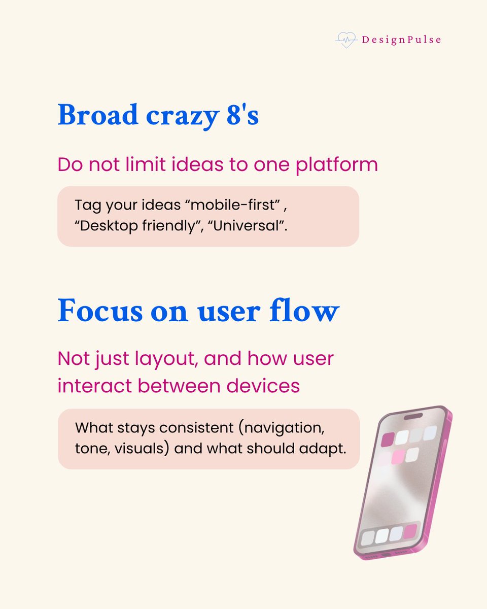 DesignPulse0's tweet image. Good ideas start on paper great ones work everywhere. Designing for an ecosystem that’s where true UX thinking starts.

Here’s how I keep cross-platform design in mind even during ideation 👇

#uxdesign #uidesign #ideation #brainstorming #learningUX