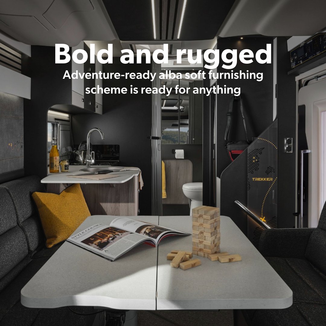 swiftgroup's tweet image. Trekker just got bigger 😲 We&apos;ve brought the bold adventurous spirit of our popular camper into a motorhome, check it out 👇

We think you’ll love:

🔥 Truma CombiNeo Heating &amp;amp; Hot Water = hot showers in ~8 mins &amp;amp; instant warmth
📹 Rear reversing camera + bold graphics = look…