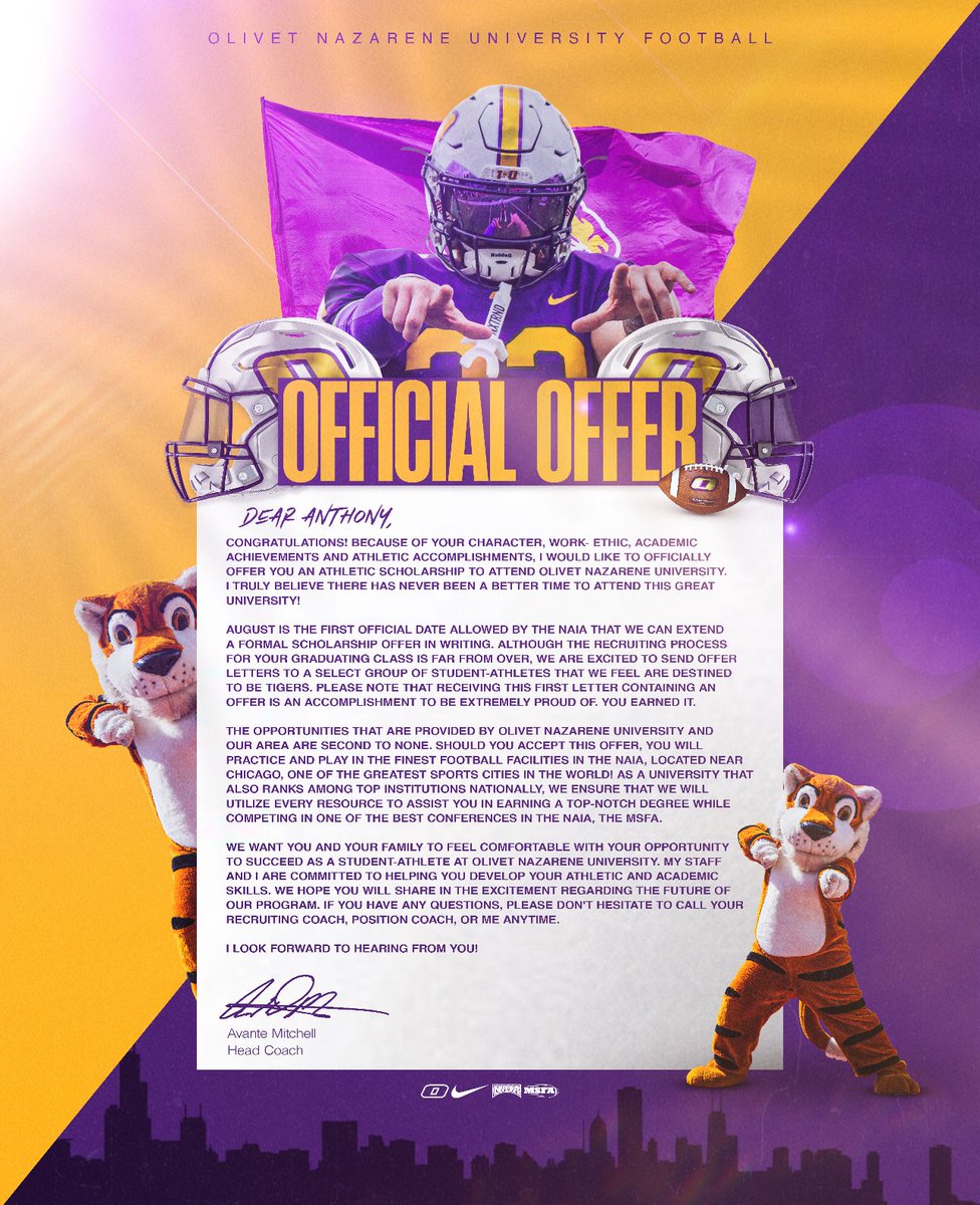 anthonymautone_'s tweet photo. Thank you to @CoachJoshAl10 at Olivet Nazarene for the official offer! Looking forward to coming out to a game. @CelticsFootball https://t.co/hf2cUFNqrY