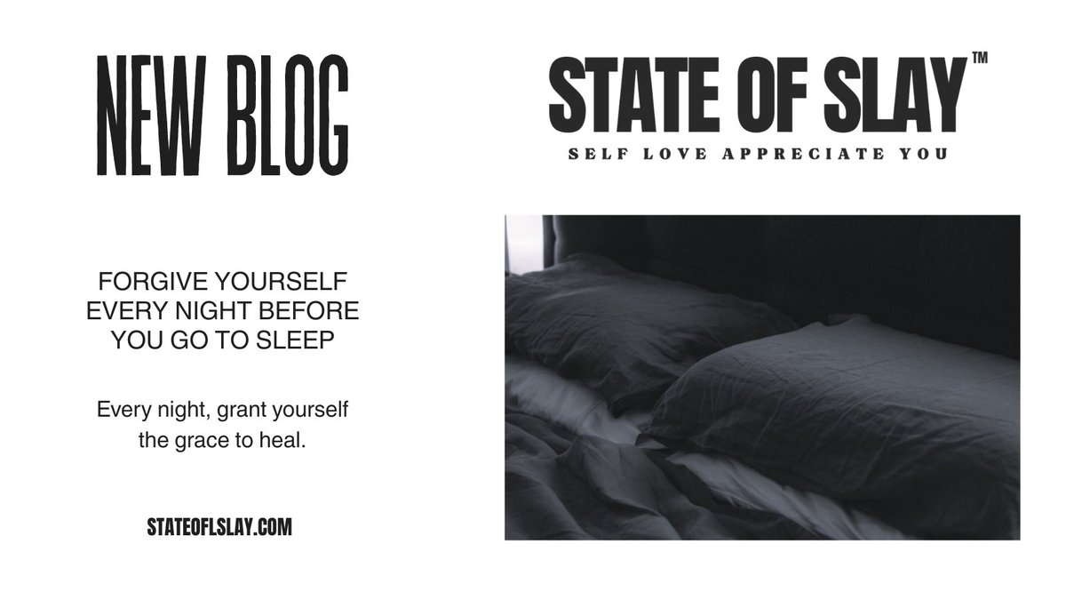 Every night, grant yourself the grace to heal. 🌙

Forgive yourself before you sleep—
so you can wake lighter tomorrow.

Read more: stateofslay.com/2025/10/07/for…

#StateOfSlay #SlayOn