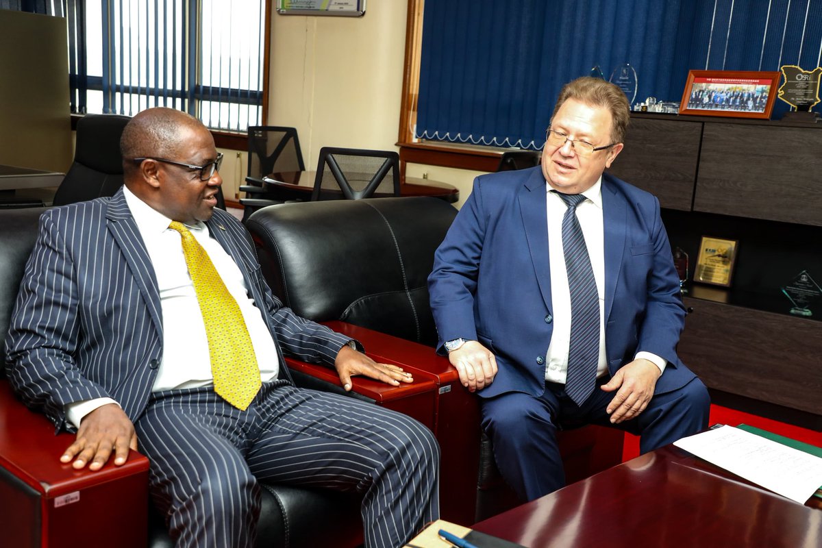 Productive engagement between NuPEA CEO Justus A. Wabuyabo &amp; H.E. Vsevolod Tkachenko, Ambassador of the Russian Federation to Kenya. The discussion focused on advancing nuclear technology for sustainable development &amp; strengthening cooperation. ^F.K
#LetstalkNuclear