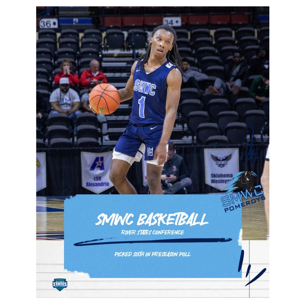 SMWC Basketball is picked 6th in the RSC Preseason Poll after last year’s run to the NAIA National Tournament finals in KC.

➡️ First-year head coach Maverick Harris leads the Pomeroys into a new era, with Taray Howell (9.9 ppg, 45 3PT) returning as the top scorer.
