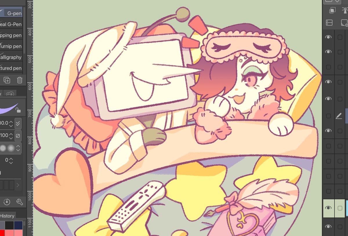 helping Heli with the lineart and colouring and I hope the manufacturer doesn’t kill this 😭😭