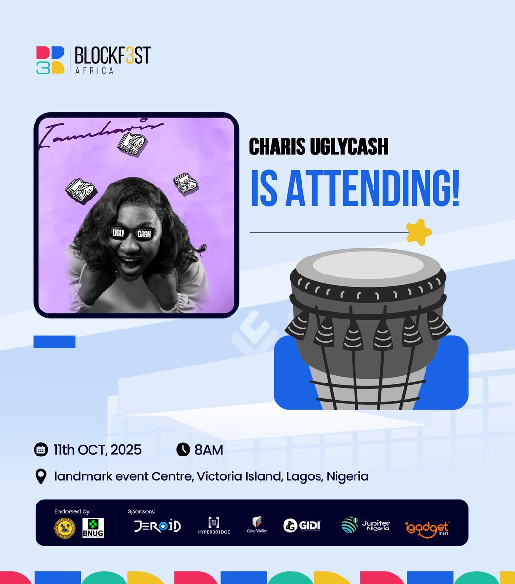 NKECHI (iamcharis.base.eth) (@__iamcharis) on Twitter photo It’s <a href="/blockfestafrica/">BlockFest Africa</a> O’clock🥳.
Honestly, <a href="/SamuelXeus/">Xeusthegreat (♟,♟)</a> and his team really cooked with this one. Just checked and saw 4.9k+ already approved, a true testament to how much value this event is bringing to the ecosystem.
Can’t wait to connect with all the brilliant minds It’s <a href="/blockfestafrica/">BlockFest Africa</a> O’clock🥳.
Honestly, <a href="/SamuelXeus/">Xeusthegreat (♟,♟)</a> and his team really cooked with this one. Just checked and saw 4.9k+ already approved, a true testament to how much value this event is bringing to the ecosystem.
Can’t wait to connect with all the brilliant minds
