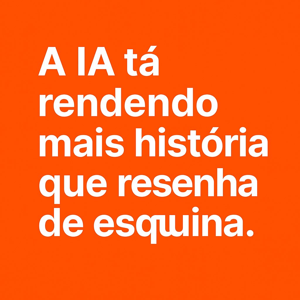 aevertonsz's tweet image. A IA tá rendendo mais história que resenha de esquina.

E qual será o impacto disso!!? Consegue me responder