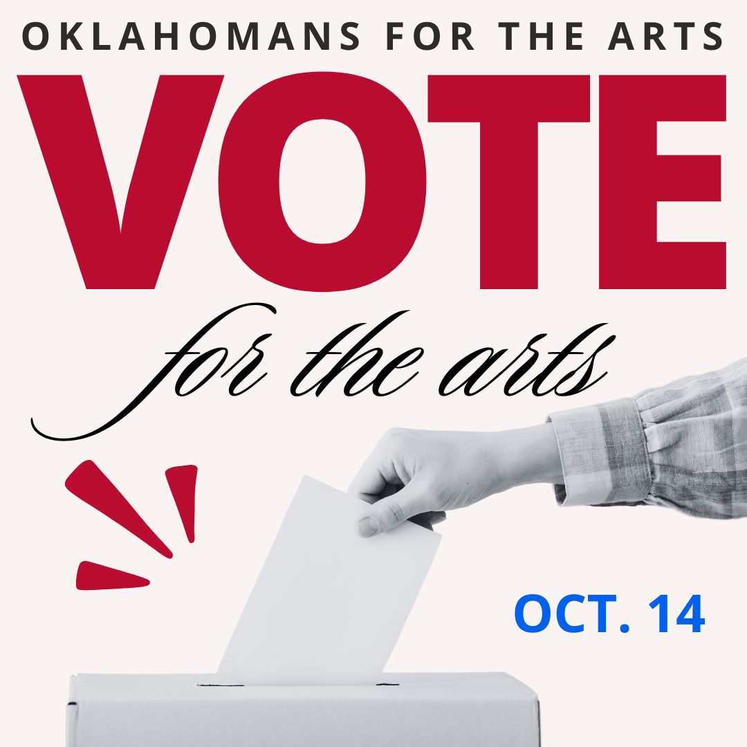 A vote for the arts is a vote for a stronger community! Public funding for creative programs starts with policy and policy starts with your vote.  🎭🎶 

Election Date: 10/14
Election Type: Special Elections, Propositions Only 
Early Voting Dates: 10/9 &amp; 10/10 from 8 am to 6 pm