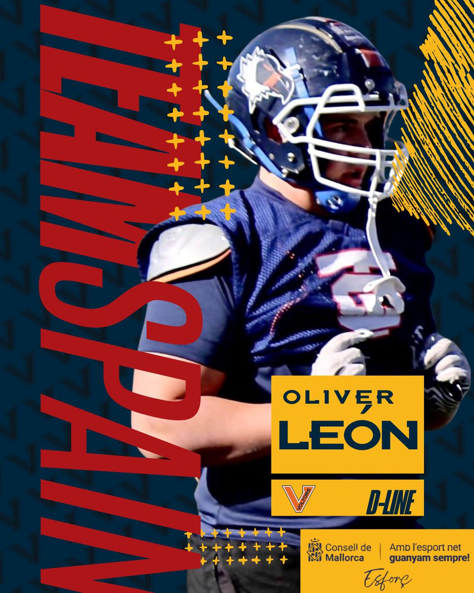 mallorcavoltors's tweet photo. Orgullosos de ver a uno de los nuestros vestir los colores de 🇪🇸💪

@oliver_leon16 ha sido convocado con Team Spain para enfrentarse nada menos que a la IMG Academy de Estados Unidos 🏈🔥

@EBaseMallorca 

#FearTheFlight #GoVoltors #jugamamblelit2025 #esportnet #ConselldeMallorca https://t.co/6P2Dw2IqBI