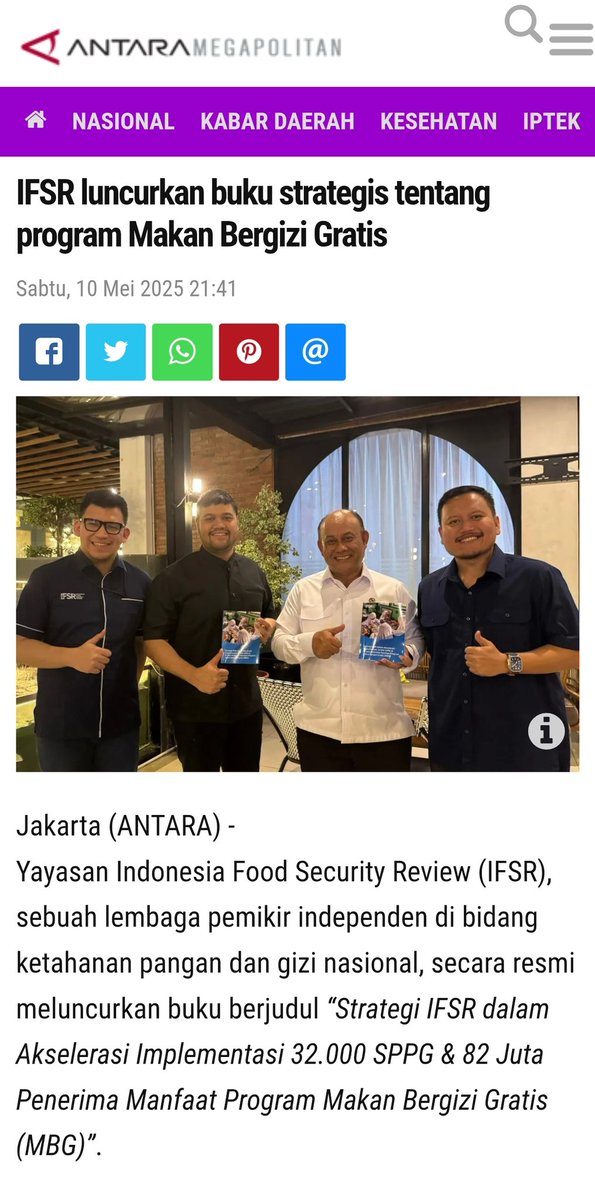 barengwarga's tweet photo. ((lembaga pemikir independen))

Tapi bikin buku MBG rilis sama BGN, punya yayasan dapur MBG, punya 3 SPPG, jualan pelatihan buka dapur MBG 4,2 jt dan bikin kanal pantauan sendiri 😂. 

Penasaran siapa ya yg punya sakti banget? 🤔 https://t.co/rlLUgc8UkE