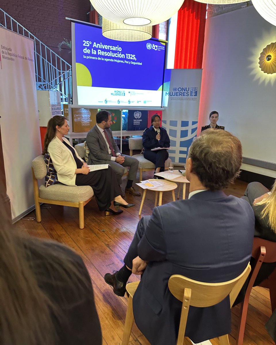 Un orgullo participar del evento *Celebración del 25° Aniversario de la Resolución 1325, la primera de la agenda Mujeres, paz y seguridad.* que la Embajada de Alemania organizó junto con ONU Mujeres y se realizó hoy en Casa ONU.