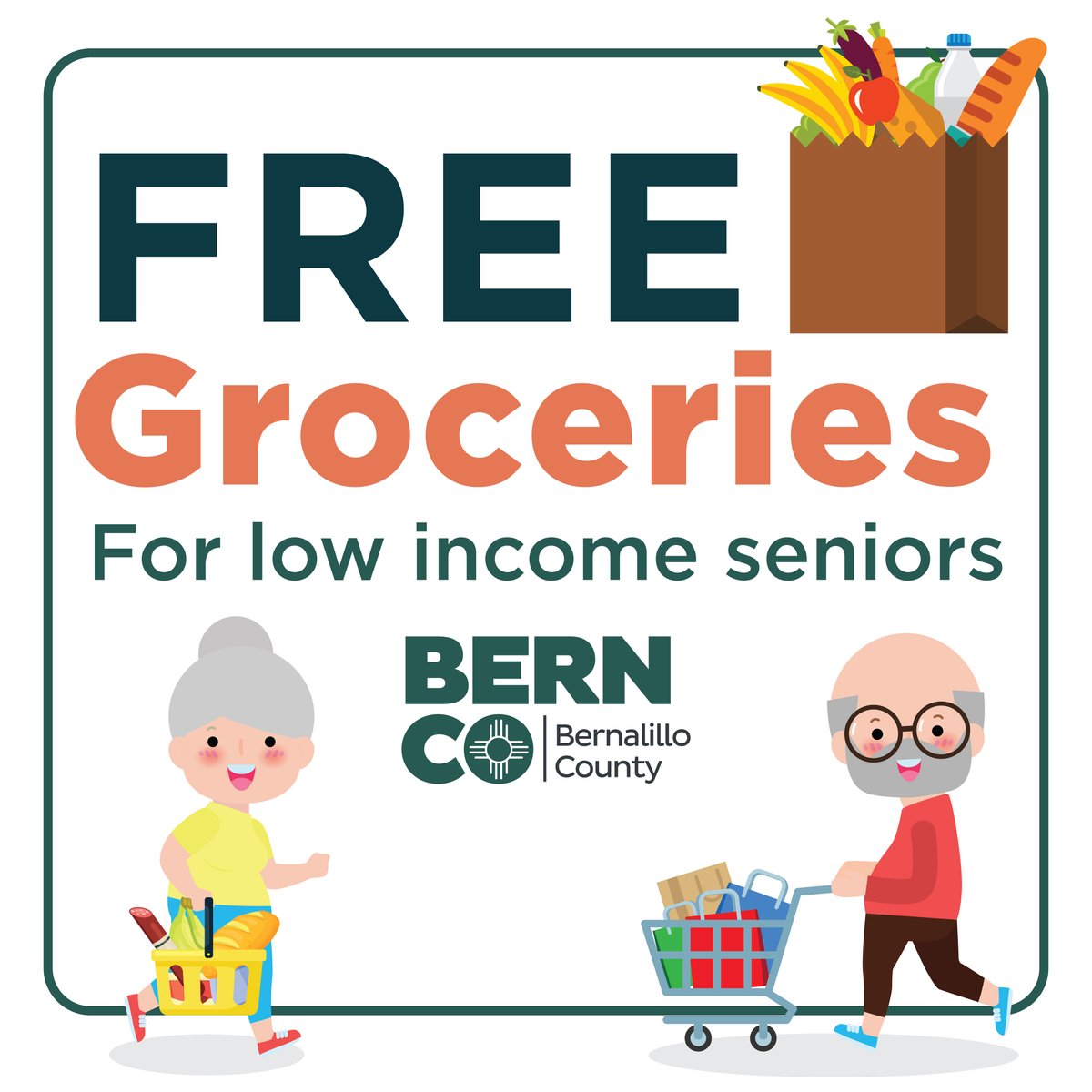 BernCounty's tweet image. .@SilverHorizons1 offers FREE groceries to low-income seniors & ALL veterans throughout Bernalillo County! 🛒
No reservations needed. 50+ (proof required) and income limits apply.
Full schedule & info: silverhorizons.org/senior-food-ma…
#SeniorServices #FoodAssistance #CommunityResource