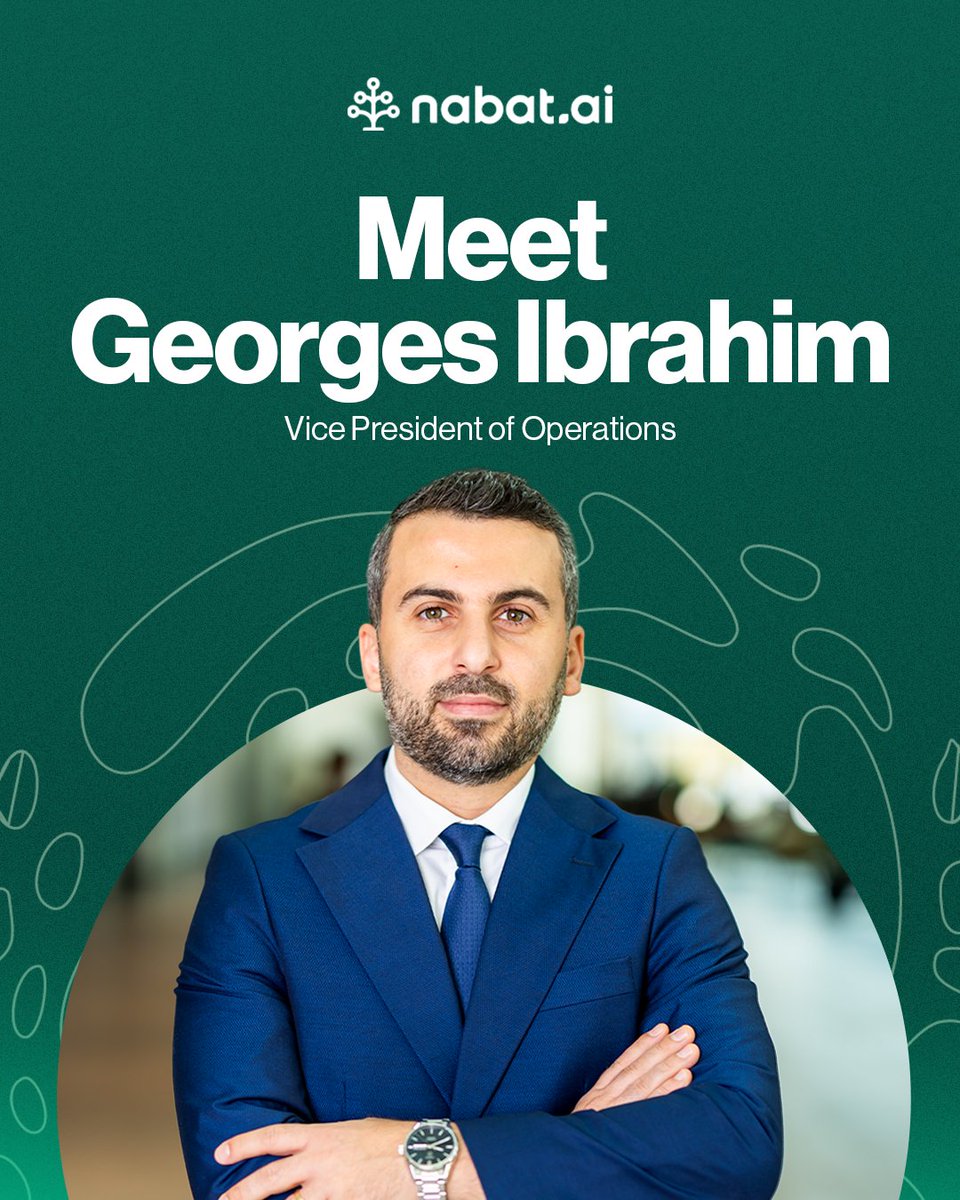 Nabat_ai's tweet image. Georges T. Ibrahim has 20+ years in tech &amp;amp; environmental science—from AI restoration to geospatial projects.

As VP of Operations at Nabat, he’s driving data-led nature solutions across the UAE &amp;amp; MENA.

#NewAtNabat #ClimateTech #AIForNature #EcosystemRestoration #TechForGood