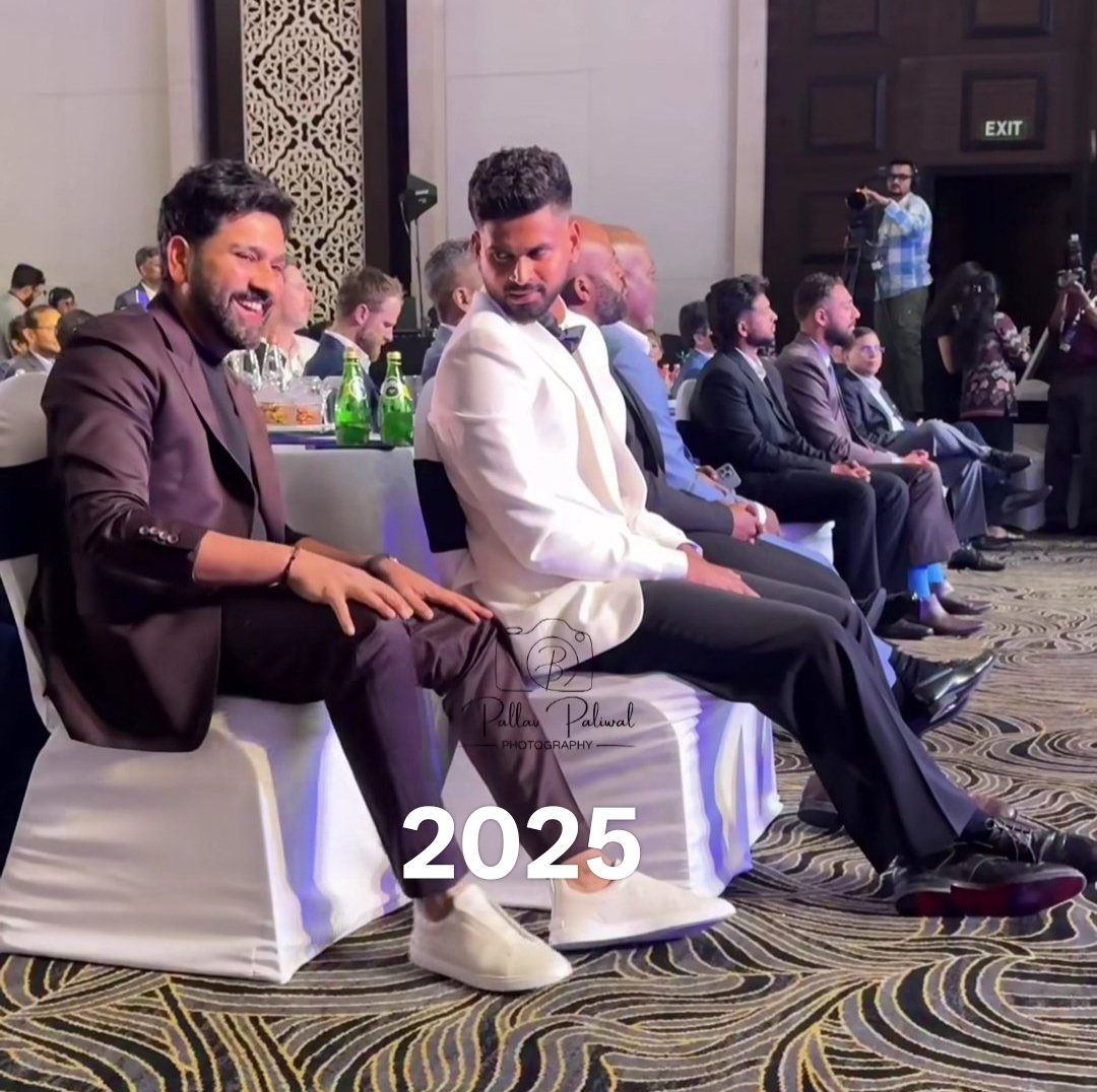 Year changed but they never. 
The bond between Shreyas Iyer and Rohit Sharma ❤️‍🩹.