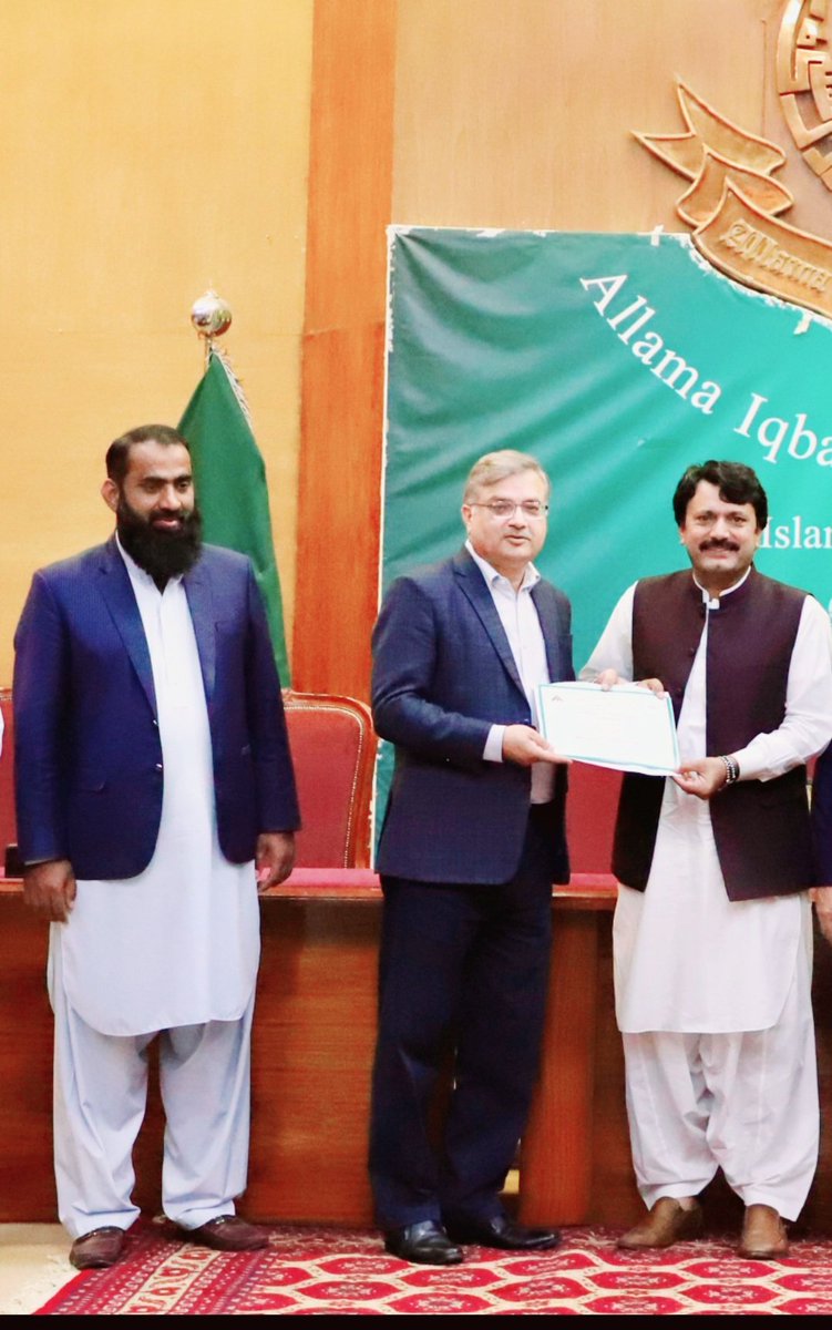 I am grateful to the Vice Chancellor and the Academic Staff Association AIOU for this recognition. True acknowledgement lies not in the certificate itself but in the journey of sincerity, purpose, and dedication that it represents.