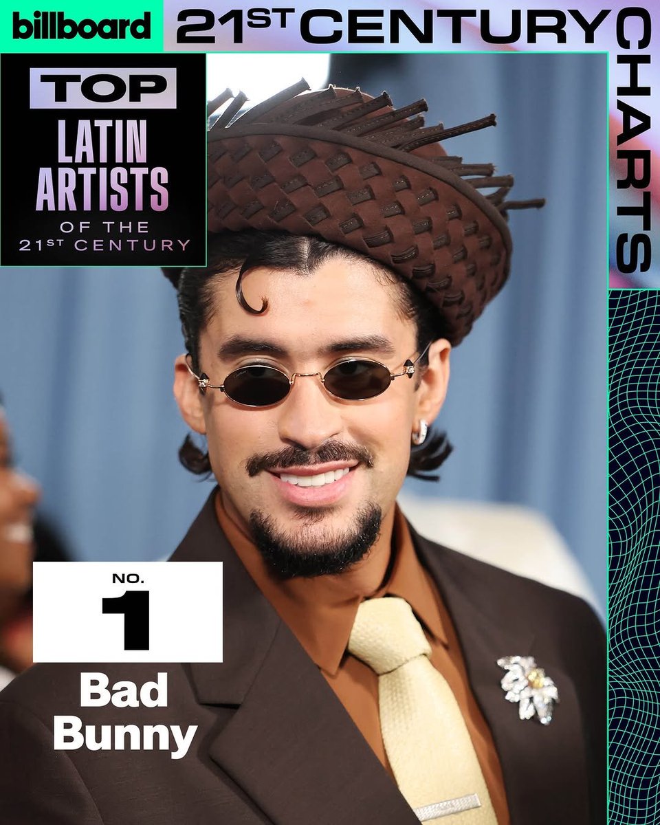 AccessBadBunny's tweet image. Bad Bunny has officially been named the biggest Latin artist of the 21st century by Billboard.🐐🇵🇷