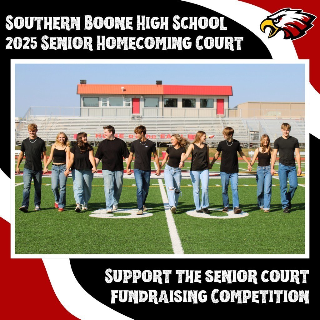 🎉 The 2025 Southern Boone Senior Homecoming Court is raising money for their favorite charities! The winner of this friendly competition will be announced during halftime of the Homecoming football game this Friday night 🏈✨

MORE INFO: sbschools.us/o/high/article…