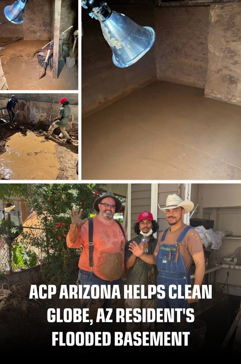 The Arizona Chapter went to Globe to help with the flood damage. Assisted by the Southern Baptist Church and two non party volunteers, we were able to remove silt from a home in the city. If you need help with the flood damage in the Valley Metro or Globe reach out <a href="/ACP_Arizona/">ACP_Arizona</a>